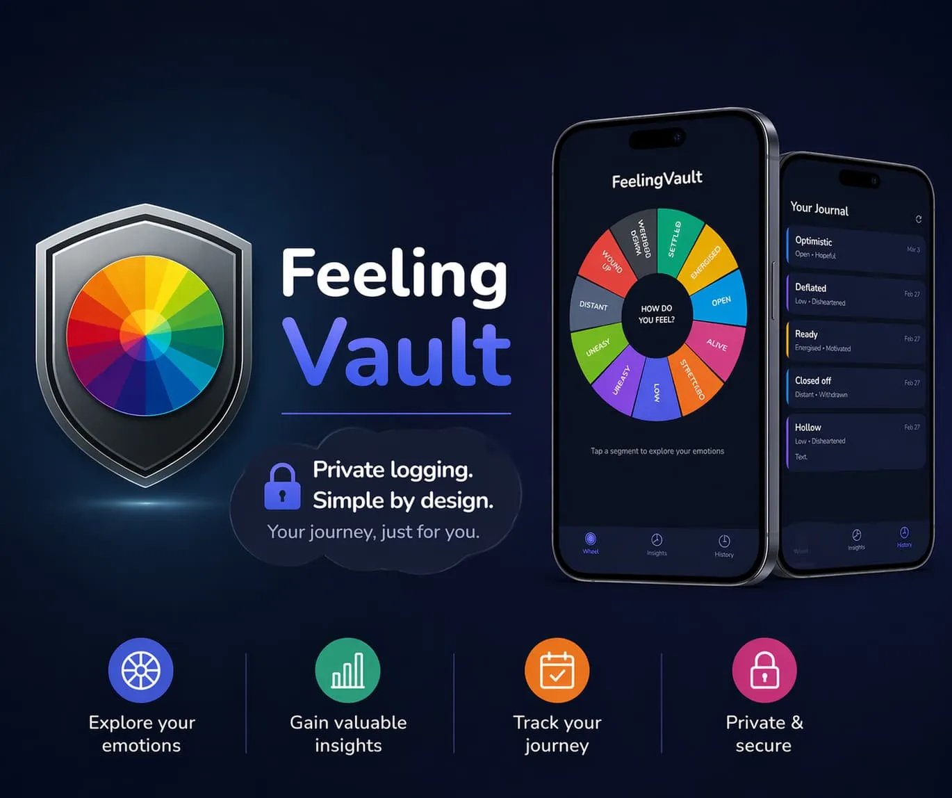 FeelingVault: private mood and emotion logging app for iPhone