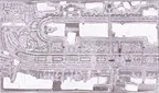 A finely engraved plan-view print of Southport Marine Lake, lettered Corporation of Southport, showing the promenade, gardens, paths and lakeside buildings of the period