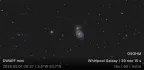The Whirlpool Galaxy (M51) imaged with the DWARF mini from a suburban garden in northern England, 29 minutes of stacked exposures